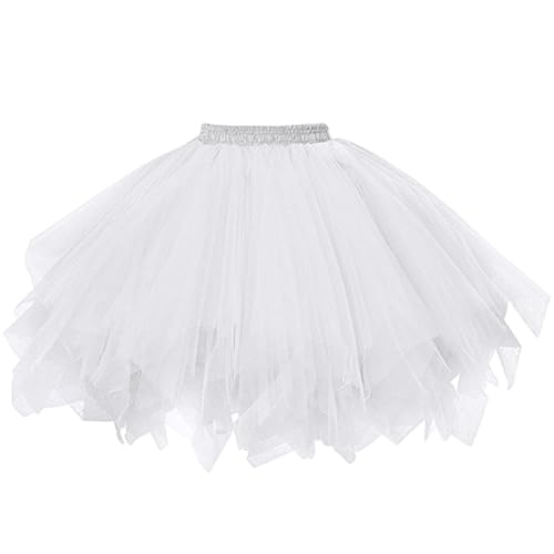AUYAO Damen Tutu Klassisch Rock, Ballett Tüllrock Petticoat Unterrock Rock Tütü Rock Tutu Röcke Tüll Rock, 50er...