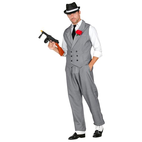 WIDMANN - Kostüm Gangster, Weste und Hose, Verbrecher, Mafia Boss, Motto-Party, Karneval