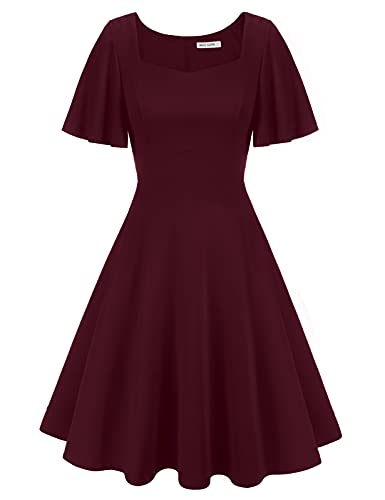 GRACE KARIN 50s Kleid Rockabilly ärmellos Partykleid Damen Vintage Kleider 50er Jahre Partykleider CL649-2 M
