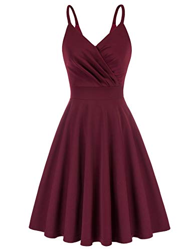 GRACE KARIN 50s Kleid Rockabilly ärmellos Partykleid Damen Vintage Kleider 50er Jahre Partykleider CL121-2 M