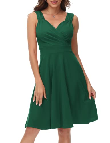 GRACE KARIN 50s Kleid Rockabilly ärmellos Partykleid Damen Vintage Kleider 50er Jahre Partykleider CL698-13 M