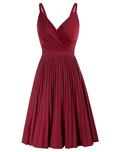 GRACE KARIN 50s Kleid Rockabilly ärmellos Partykleid Damen Vintage Kleider 50er Jahre Partykleider CL911-2 M
