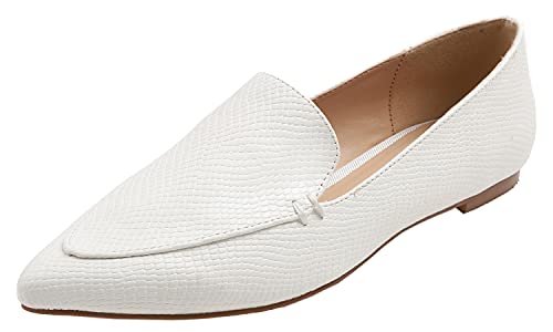 Feversole Flache Ballerinas mit Komfort Einlegesohle,Spitze Flache Schuhe，Klassische Ballerinas Profilsohle