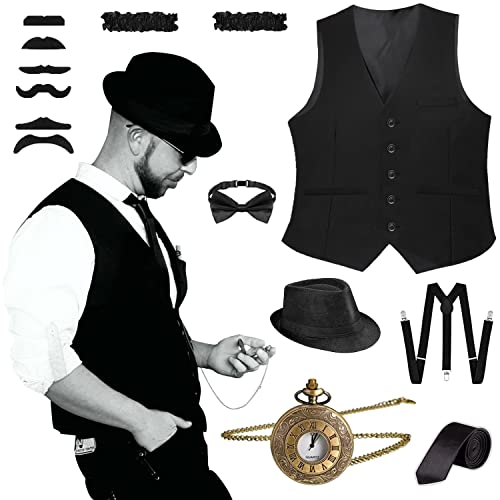 1920er Herren Outfit Gatsby Gangster Kostüm Kleidung 20er Jahre Kostüm Herren Gatsby Weste 1920er Jahre Herren...